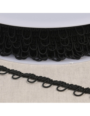 Galon con asola elastica - Nero