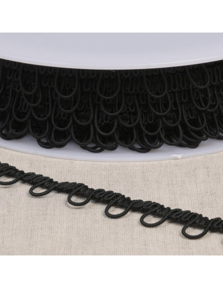 Galon con asola elastica - Nero