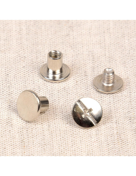 8 set di viti chicago 10 mm x 6 mm - Argento