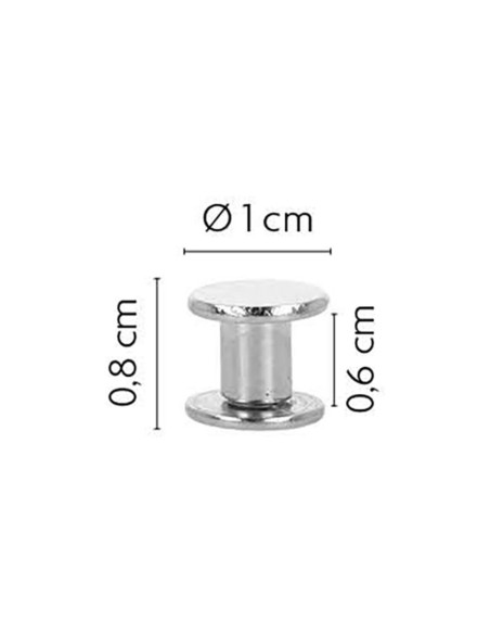 8 set di viti chicago 10 mm x 6 mm - Argento