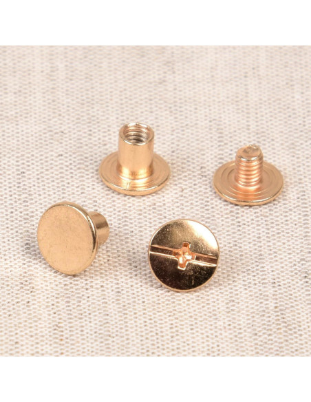 8 set di viti chicago 10 mm x 6 mm - Oro