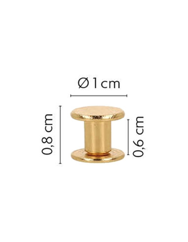 8 set di viti chicago 10 mm x 6 mm - Oro