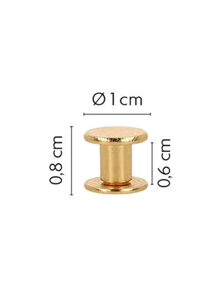 8 set di viti chicago 10 mm x 6 mm - Oro