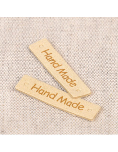 Set di 6 etichette similpelle - Fatto a mano avorio