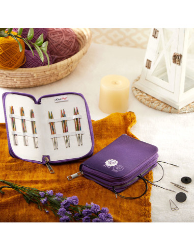 Set di ferri circolari corti KnitPro Deluxe Symfonie Wood