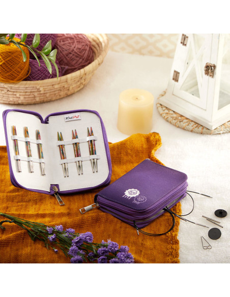 Set di ferri circolari corti KnitPro Deluxe Symfonie Wood
