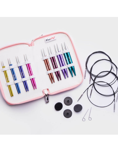 Set di ferri circolari corti KnitPro Deluxe Zing