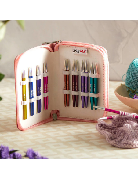 Set di ferri circolari corti KnitPro Deluxe Zing
