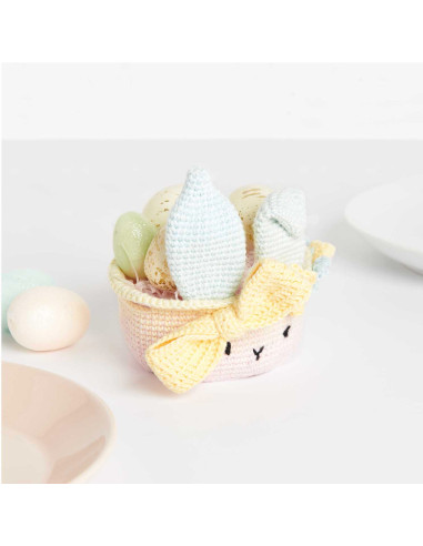 Kit uncinetto - Cestino di Pasqua pastello