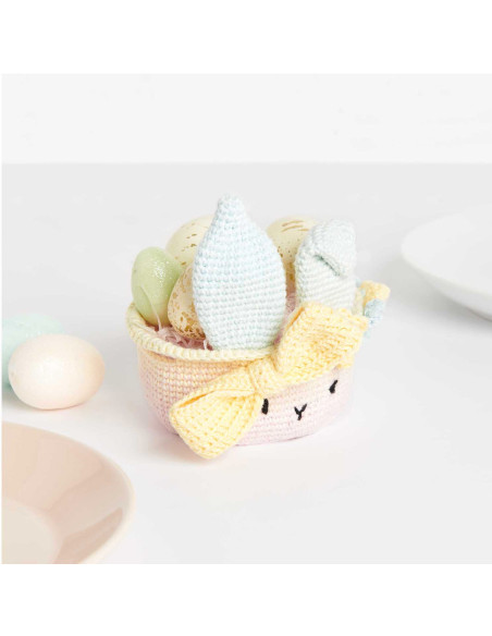 Kit uncinetto - Cestino di Pasqua pastello