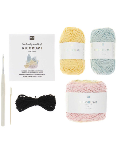 Kit uncinetto - Cestino di Pasqua pastello