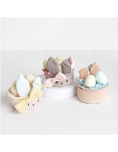 Kit uncinetto - Cestino di Pasqua pastello