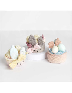 Kit uncinetto - Cestino di Pasqua beige 2