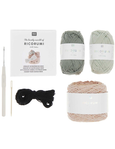 Kit uncinetto - Cestino di Pasqua beige