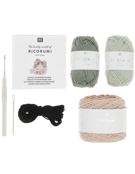 Kit uncinetto - Cestino di Pasqua beige