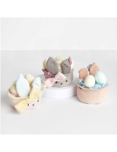 Kit uncinetto - Cestino di Pasqua grigio 2