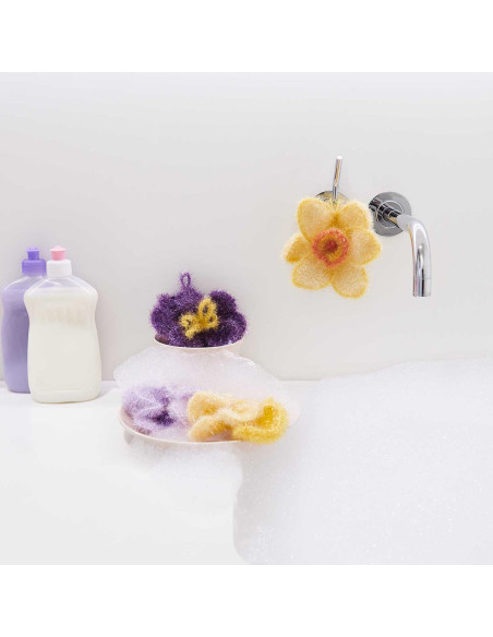 Kit uncinetto - Spugna fiori di primavera