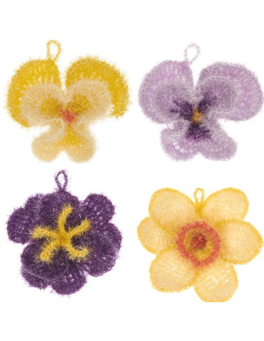Kit uncinetto - Spugna fiori di primavera