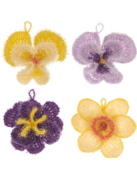 Kit uncinetto - Spugna fiori di primavera