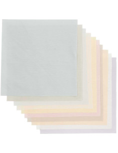 Set di 10 coupon di tessuti speciali per ricamo - Pastello