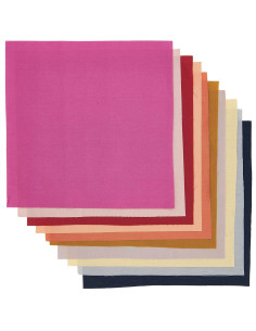 Set di 10 coupon di tessuti speciali per ricamo - Earthy