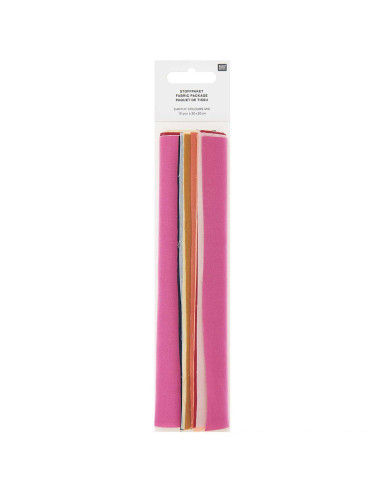 Set di 10 coupon di tessuti speciali per ricamo - Earthy
