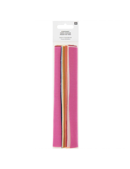 Set di 10 coupon di tessuti speciali per ricamo - Earthy