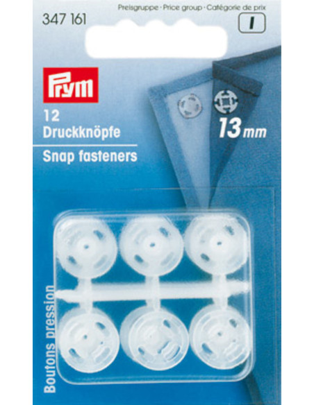 Bottoni a pressione in plastica trasparente da 13 mm