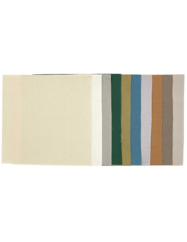 Set di 10 coupon di tessuti speciali per ricamo - Herbarium