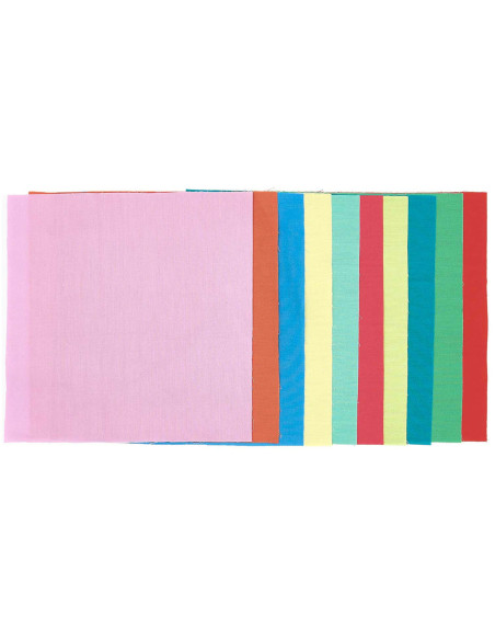 Set di 10 coupon di tessuti speciali per ricamo - Bright