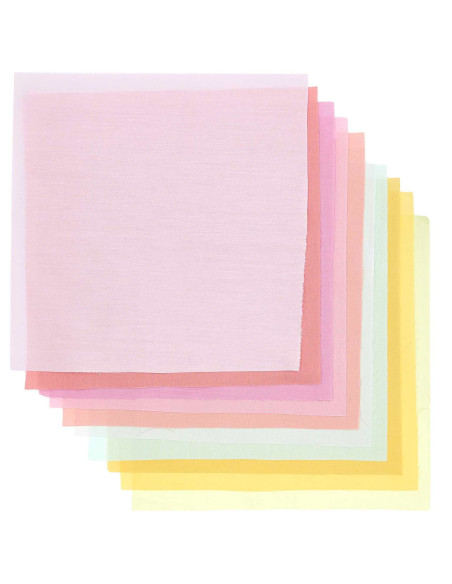 Set di 10 pezzi di tessuto speciale per ricamo - Sorbetto bubblegum