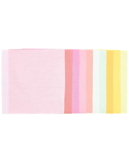 Set di 10 pezzi di tessuto speciale per ricamo - Sorbetto bubblegum