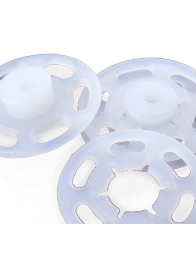 Bottoni a pressione in plastica trasparente da 15 mm
