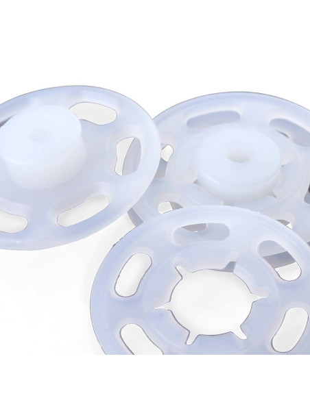 Bottoni a pressione in plastica trasparente da 7 mm