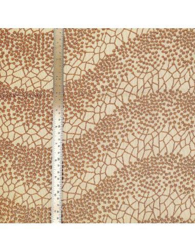 Tessuto pizzo Mila - Cioccolato
