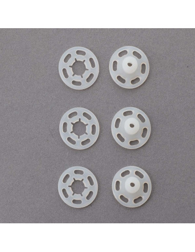 Bottoni a pressione in plastica trasparente da 7 mm