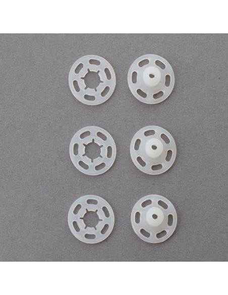 Bottoni a pressione in plastica trasparente da 7 mm