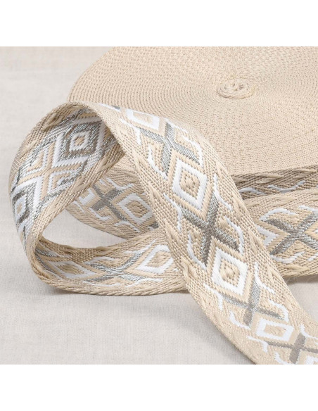 Cintura etnica - Beige e argento