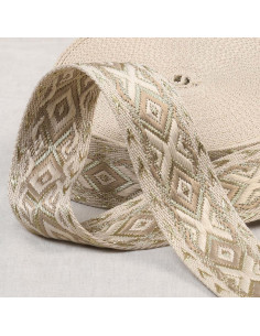 Cintura etnica - Beige e oro
