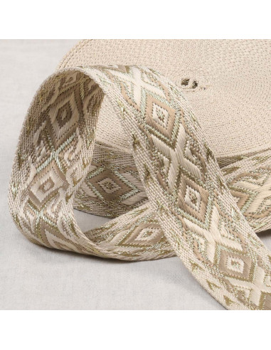 Cintura etnica - Beige e oro