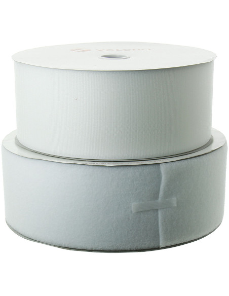 Rotolo di 25 metri di adesivo bianco VELCRO® Brand largo 100 mm