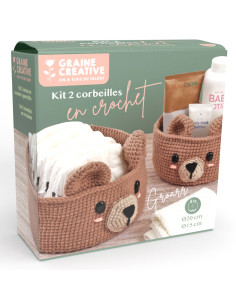 Kit uncinetto 2 cestini - Orso