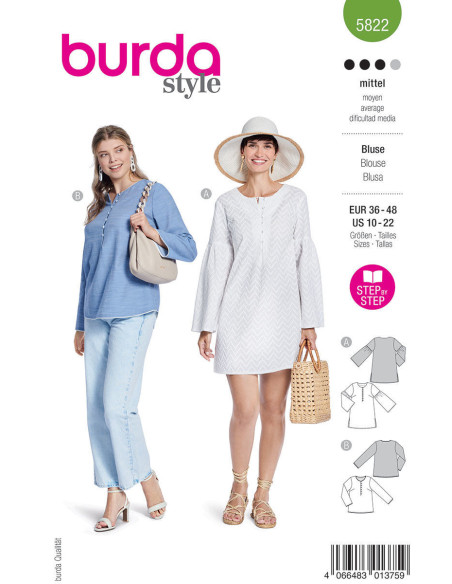 Modello di camicetta - Burda 5822