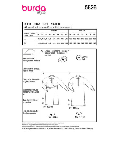 Modello di abito - Burda 5826