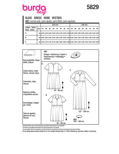 Modello di abito - Burda 5829
