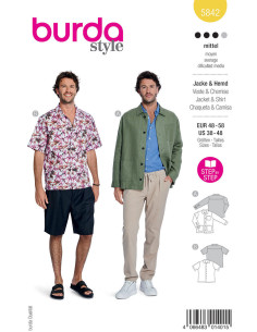 Modello di giacca e camicia - Burda 5842