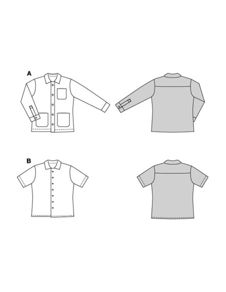 Modello di giacca e camicia - Burda 5842