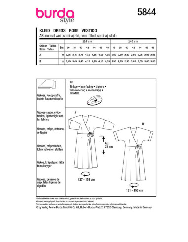Modello di abito - Burda 5844