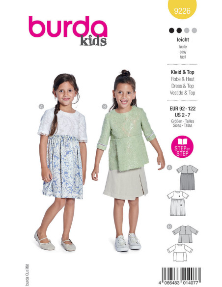 Modello di abito e top - Burda 9226