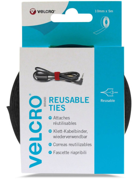 VELCRO® ONE-WRAP® Fascette per cavi 10mm x 5M nero